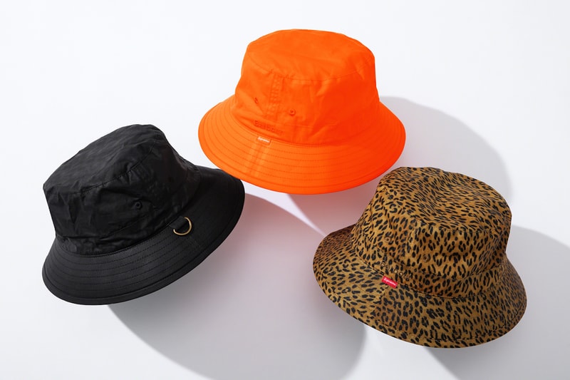supreme barbour spring summer collaboration jackets outerwear black orange leopard print fashion 