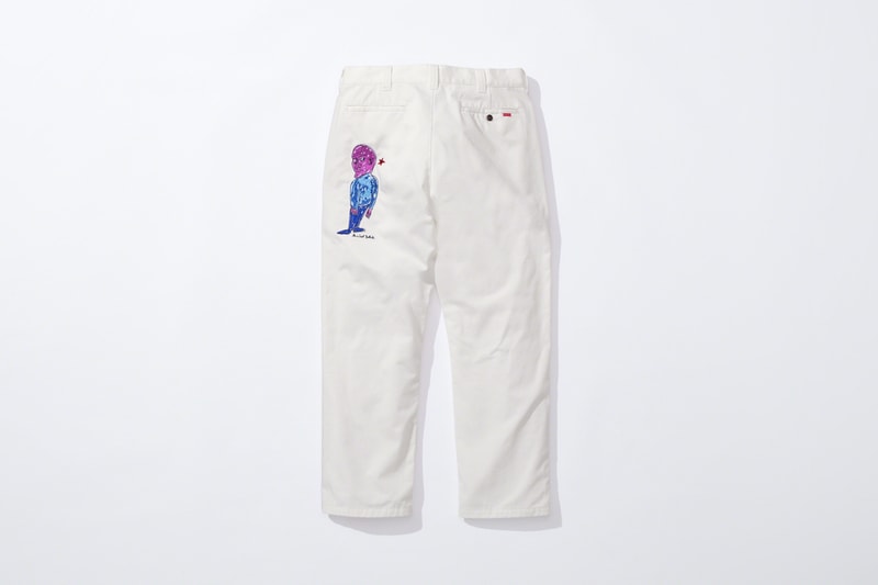 supreme daniel johnston spring summer collaboration art shirts black blue orange pink green white 
