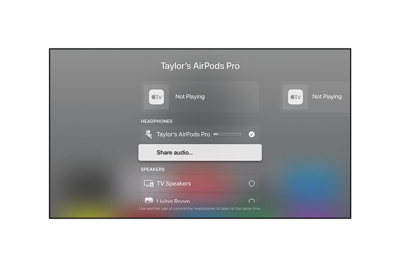 tv audio to airpods