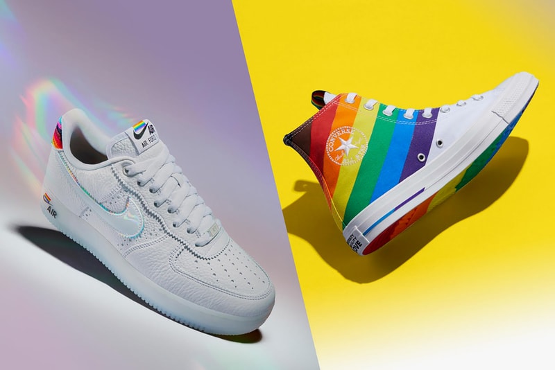 pride month sneakers lgbtq lgbt rainbow nike air force 1 converse chuck 70 hi