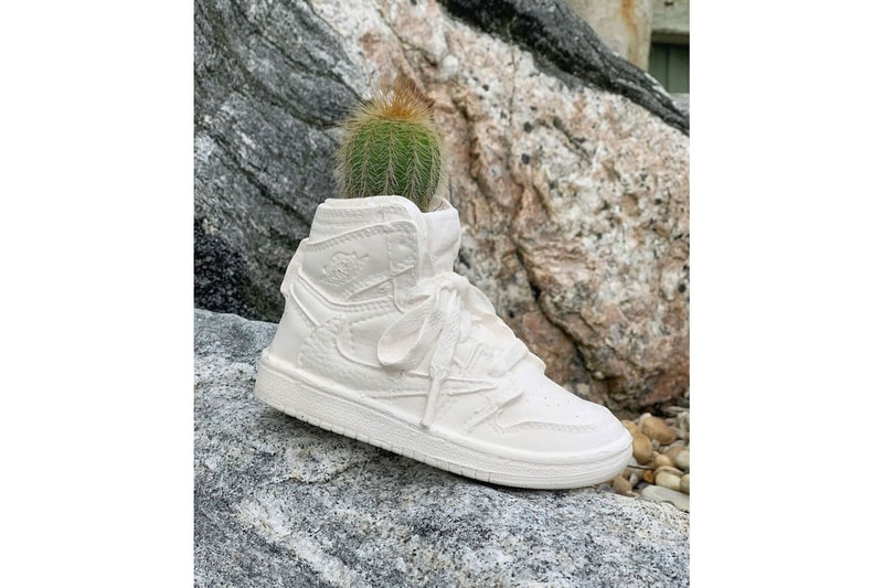 Bodega Rose Air Jordan 1 Retro High Travis Scott Plant Pot Vase Planter Sneaker Shoe