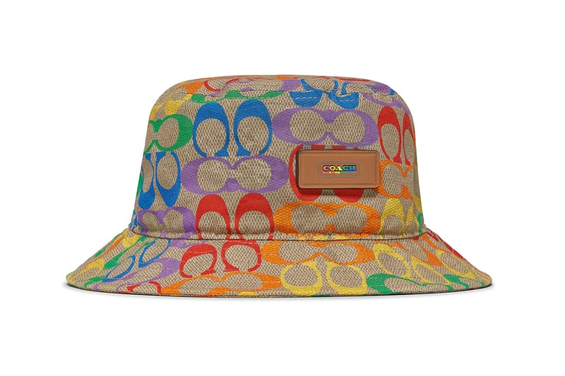 coach rainbow bucket hat