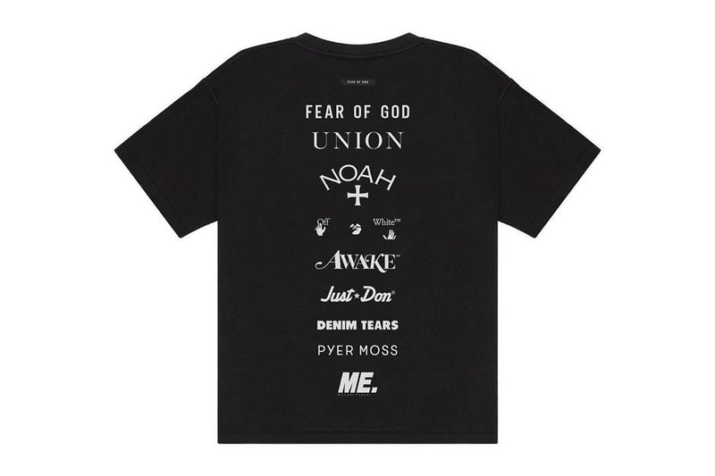 Fear of God Giana Floyd Foundation Charity T-Shirts Jerry Lorenzo Off-White Pyer Moss NOAH Awake NY Union Los Angeles Black Lives Matter Proceeds