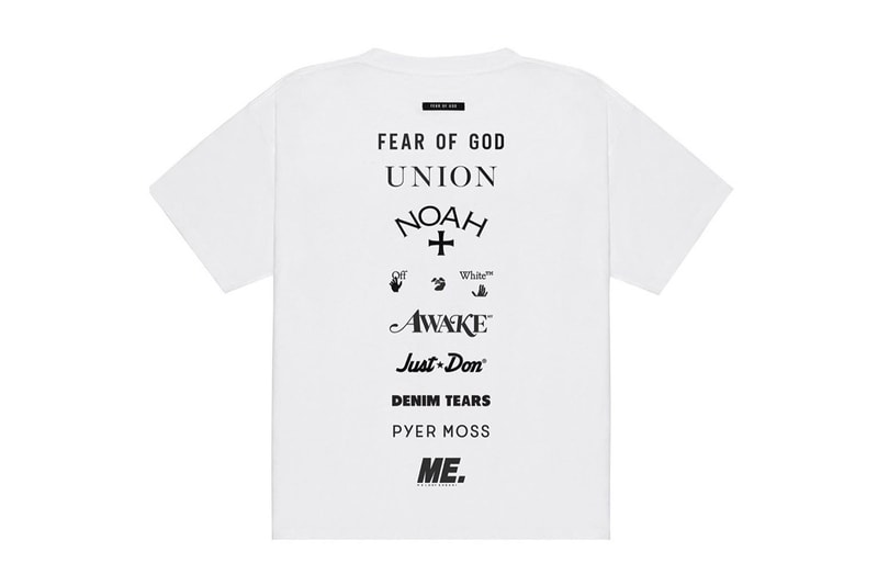Fear of God Giana Floyd Foundation Charity T-Shirts Jerry Lorenzo Off-White Pyer Moss NOAH Awake NY Union Los Angeles Black Lives Matter Proceeds