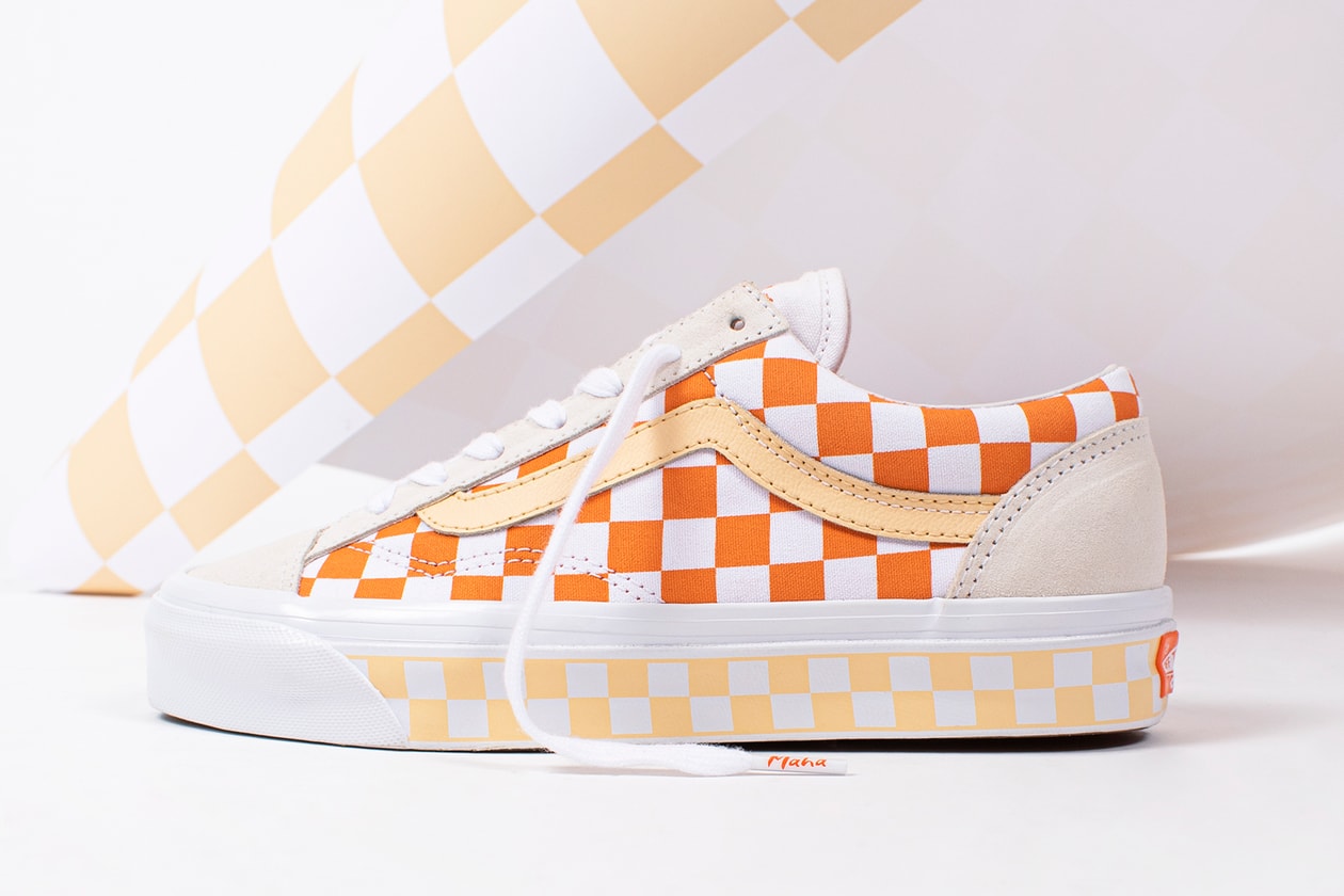 maha amsterdam vault by vans collaboration og style 36 lx sneakers orange yellow white shoes footwear sneakerhead