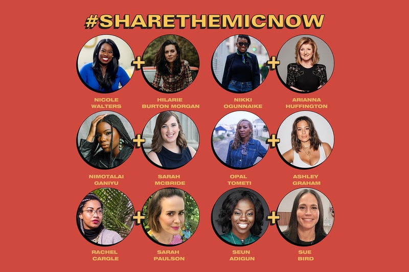 sharethemicnow social media instagram takeover campaign black white women celebrities activists