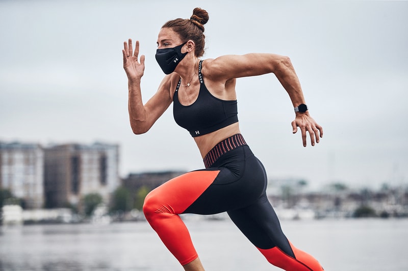 Under Armour Face Mask Running Jogging Exercise Work Out UA SPORTSMASK Athlete Sports Bra Leggings