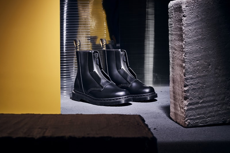 a cold wall dr martens collaboration 1460 remastered boots black shoes