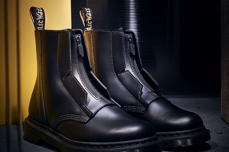 a cold wall dr martens collaboration 1460 remastered boots black shoes