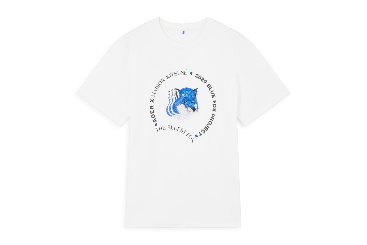 ader error maison kitsune the bluest fox collaboration campaign tees sweatshirts caps jeans