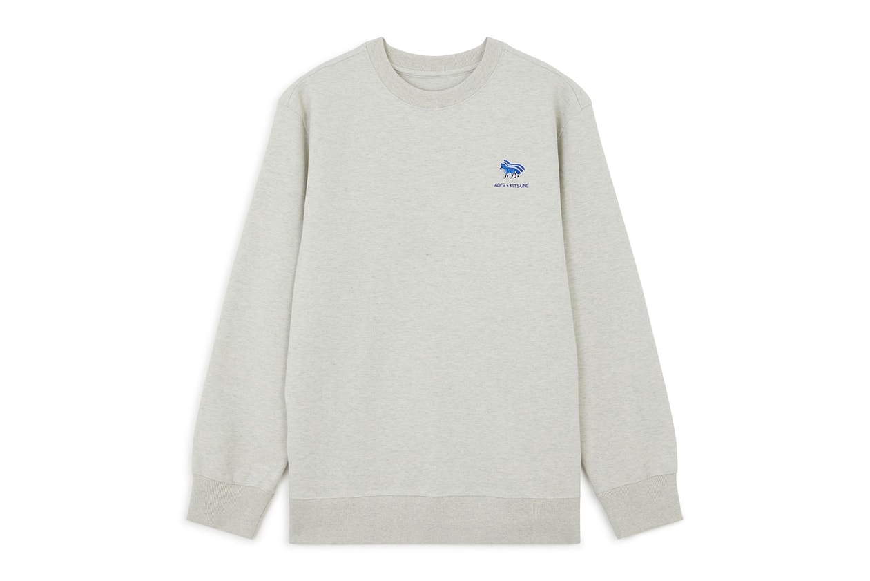 ader error maison kitsune the bluest fox collaboration campaign tees sweatshirts caps jeans