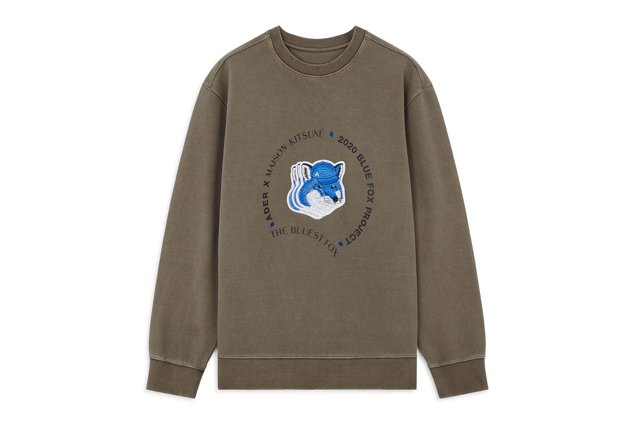 ader error maison kitsune the bluest fox collaboration campaign tees sweatshirts caps jeans