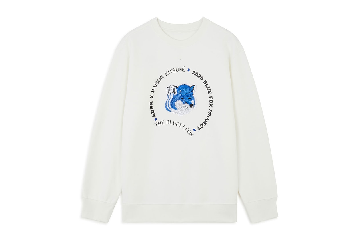 ader error maison kitsune the bluest fox collaboration campaign tees sweatshirts caps jeans