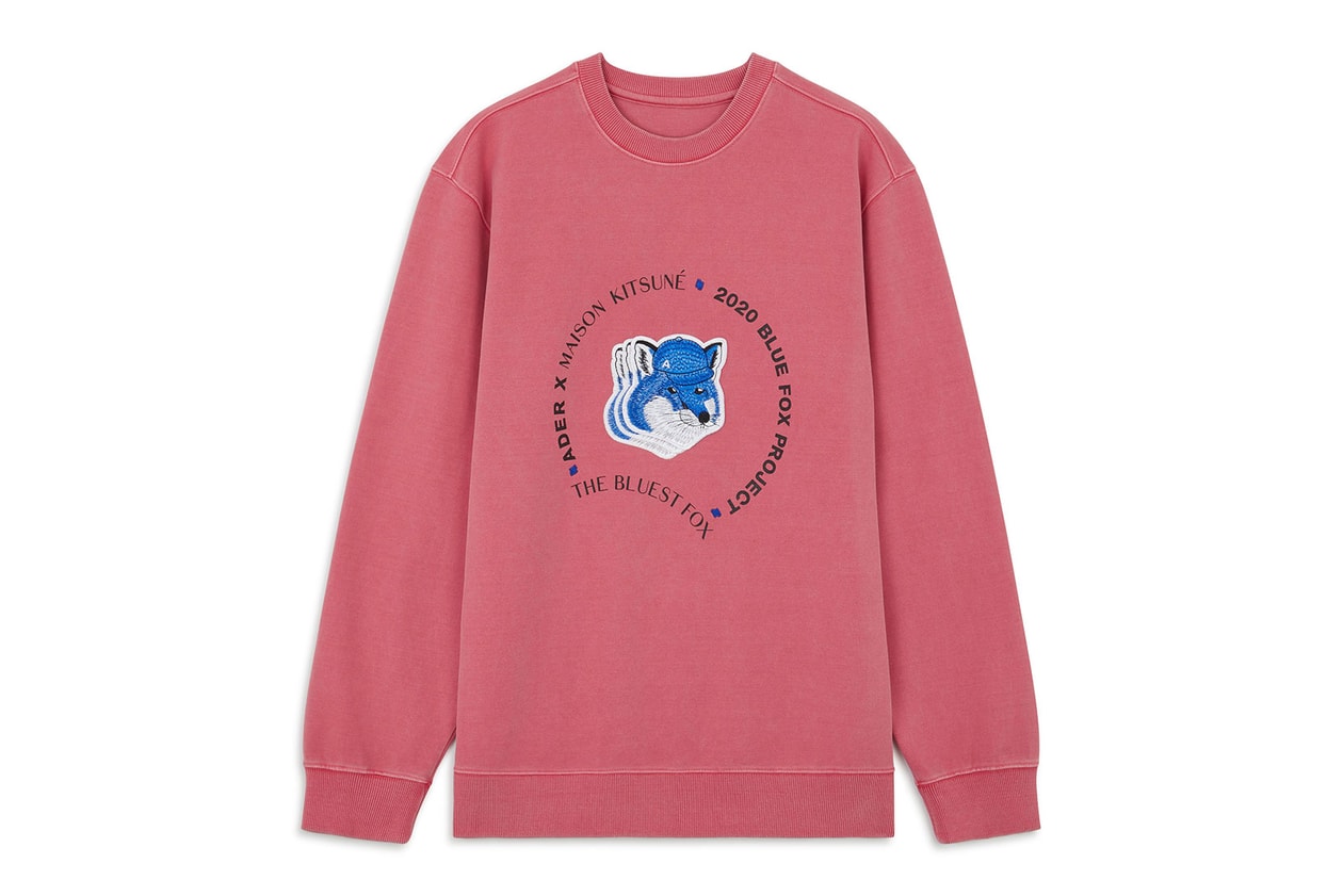 ader error maison kitsune the bluest fox collaboration campaign tees sweatshirts caps jeans