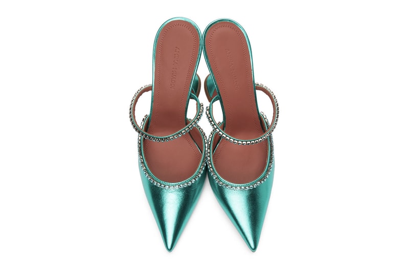 amina muaddi ssense sandals heels slippers mules release price