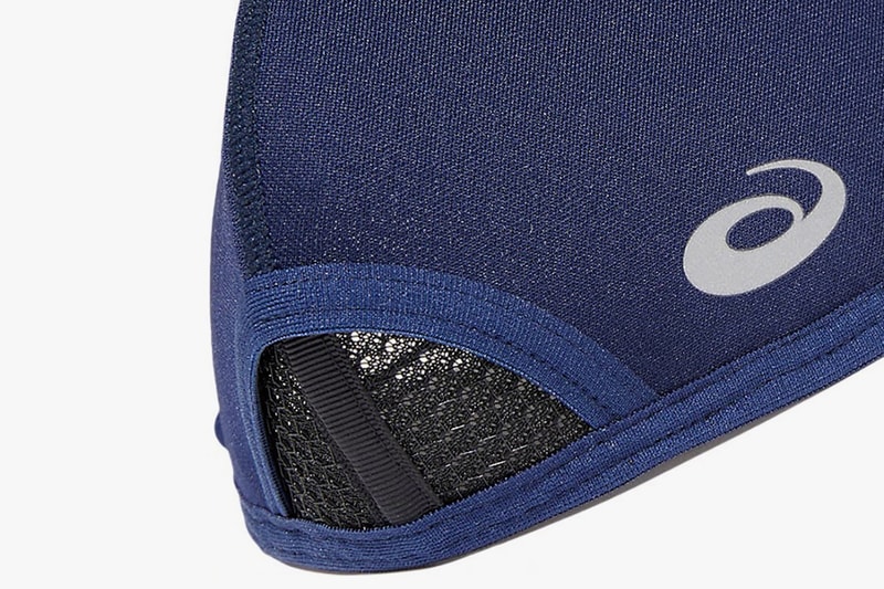asics runners face cover mask reusable sustainable coronavirus covid 19 pandemic navy blue