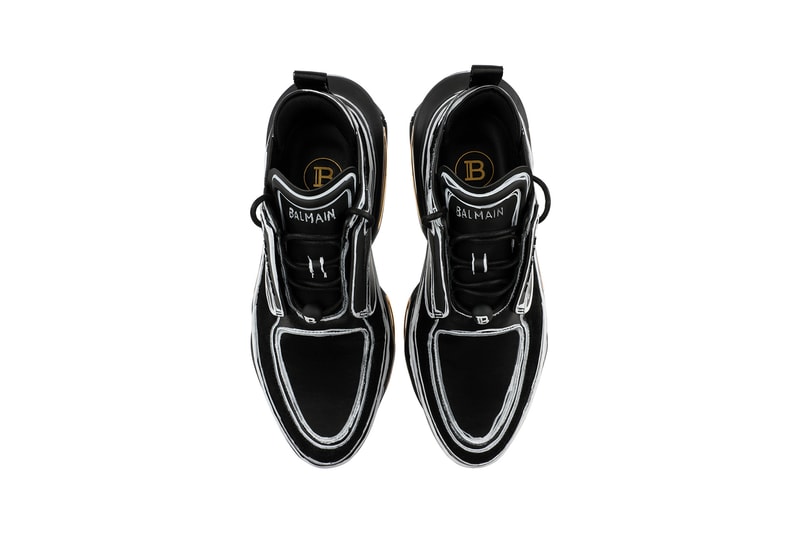 balmain olivier rousteing custom designer sneakers black sneakerhead shoes footwear