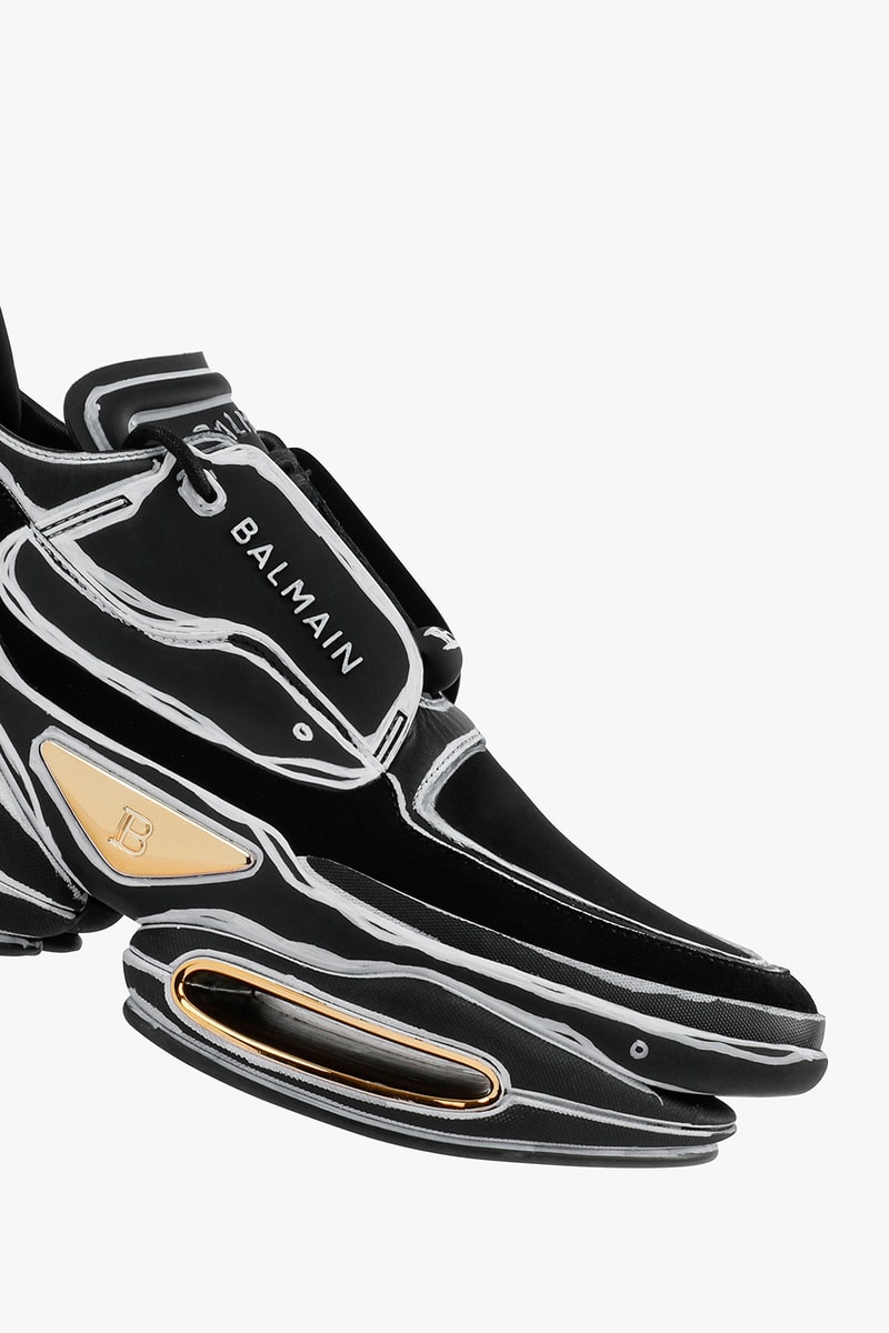 balmain olivier rousteing custom designer sneakers black sneakerhead shoes footwear