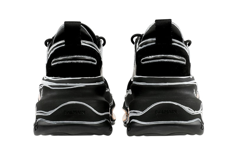 balmain olivier rousteing custom designer sneakers black sneakerhead shoes footwear