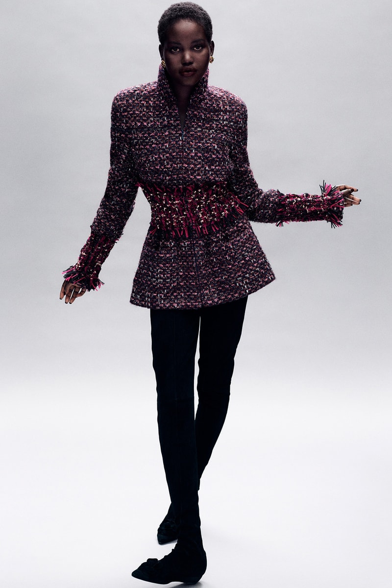 chanel fall paris haute couture collection virginie viard karl lagerfeld adut akech rianne van rompaey dresses tweed embroidery 