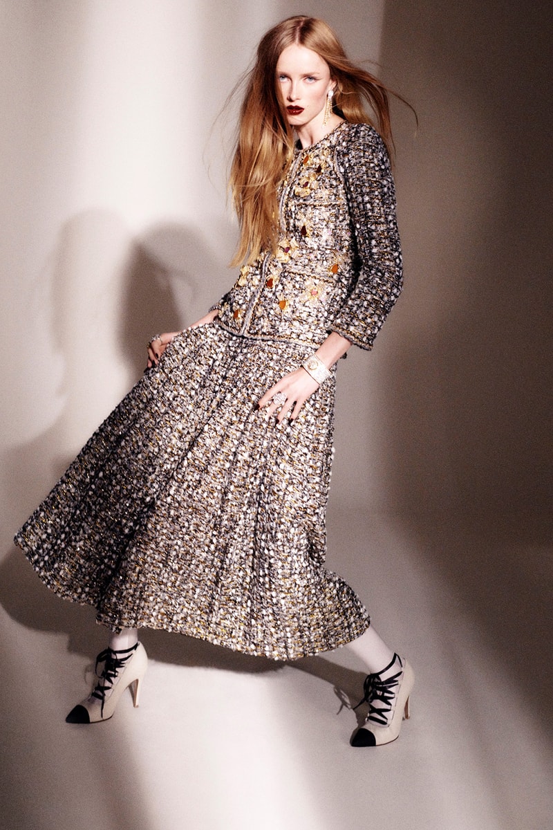 chanel fall paris haute couture collection virginie viard karl lagerfeld adut akech rianne van rompaey dresses tweed embroidery 