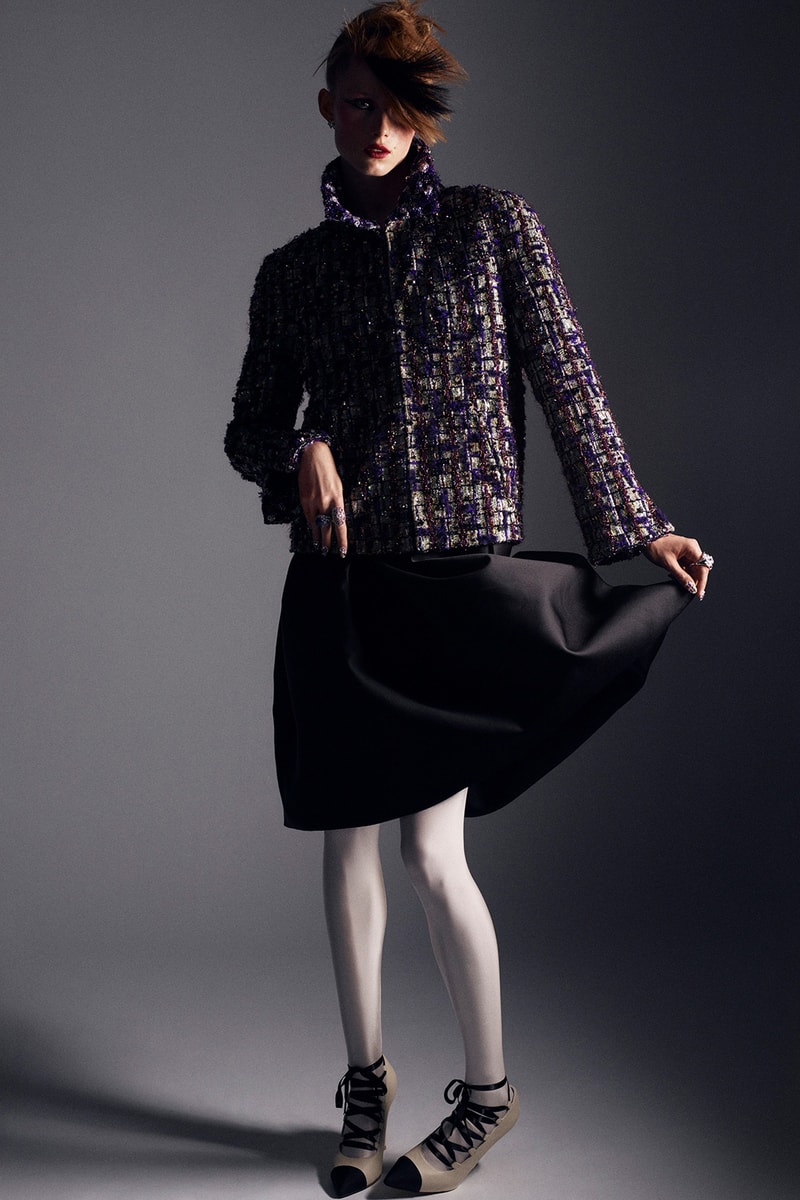 chanel fall paris haute couture collection virginie viard karl lagerfeld adut akech rianne van rompaey dresses tweed embroidery 