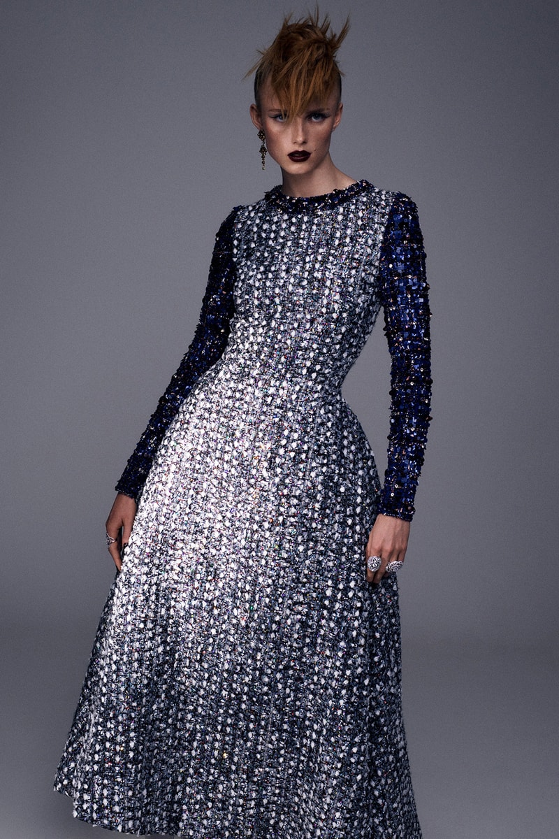 chanel fall paris haute couture collection virginie viard karl lagerfeld adut akech rianne van rompaey dresses tweed embroidery 