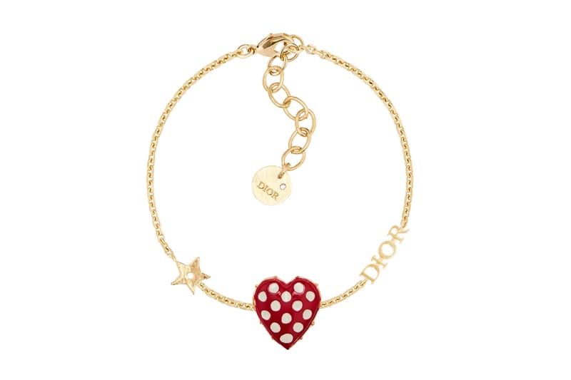 dior red heart necklace