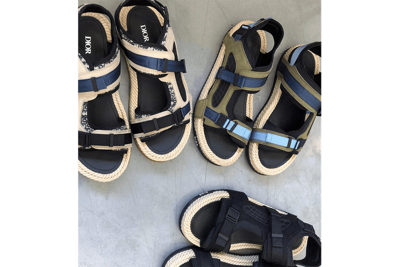Dior Spring/Summer 2021 Men's Sandals Monogram Rope Navy Blue