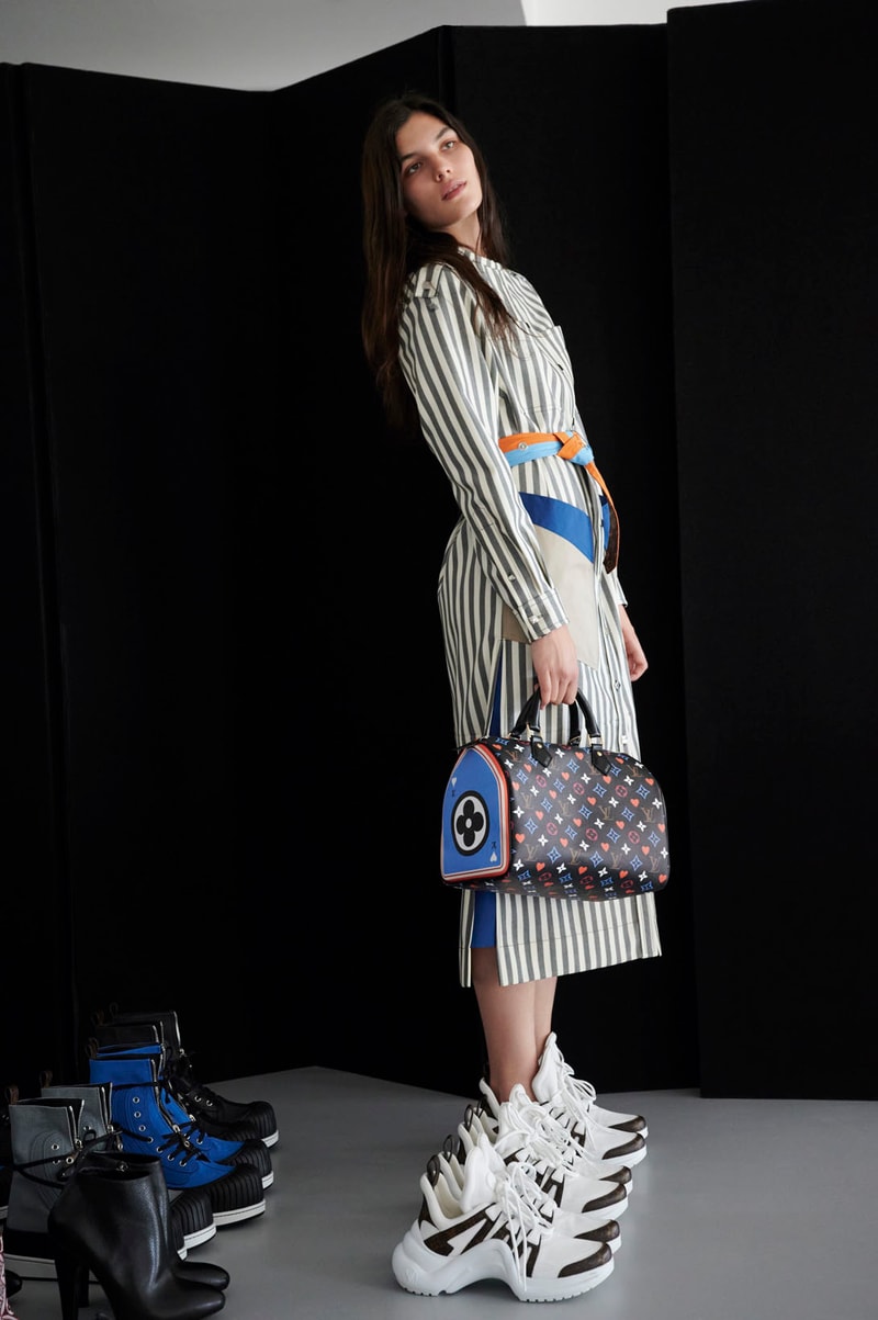 louis vuitton cruise 2021 game on womenswear collection monogram heart handbag archlight nicolas ghesquiere 