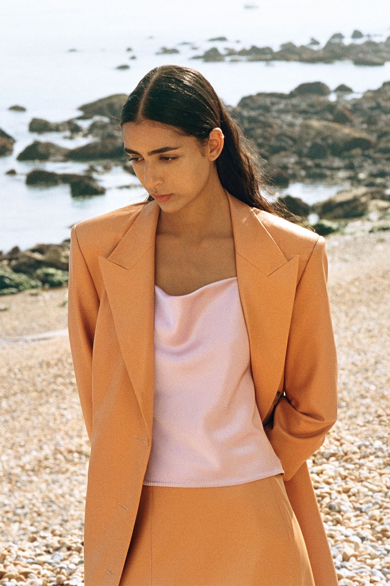 nanushka resort 2021 human nature collection blazers dresses suits sustainability sandra sandor part 1 reflection