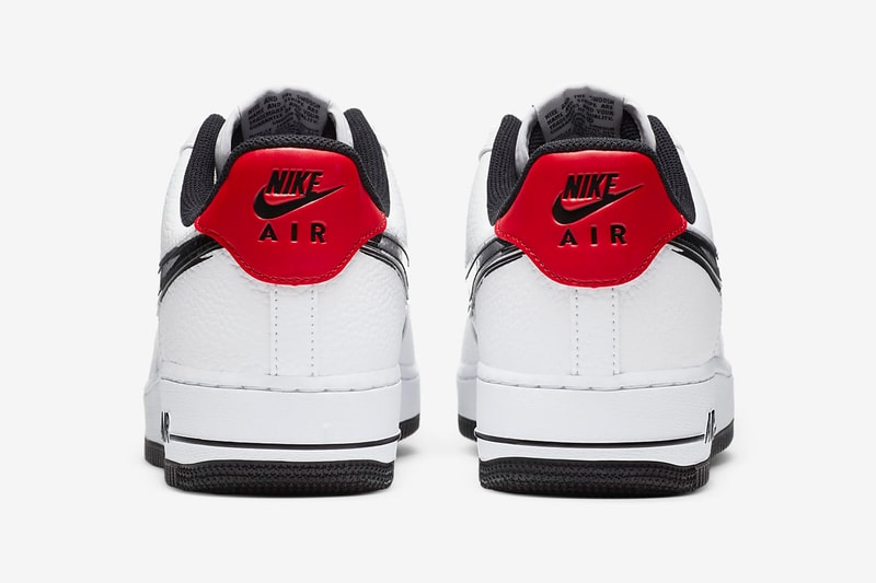 nike air force 1 07 sneakers paint brushstroke swoosh pack red white black shoes footwear sneakerhead