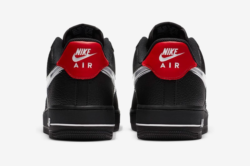 nike air force 1 07 sneakers paint brushstroke swoosh pack red white black shoes footwear sneakerhead