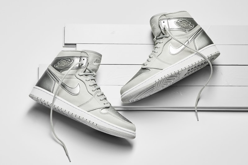 nike air jordan 1 co jp japan metallic silver sneakers colorway shoes footwear sneakerhead