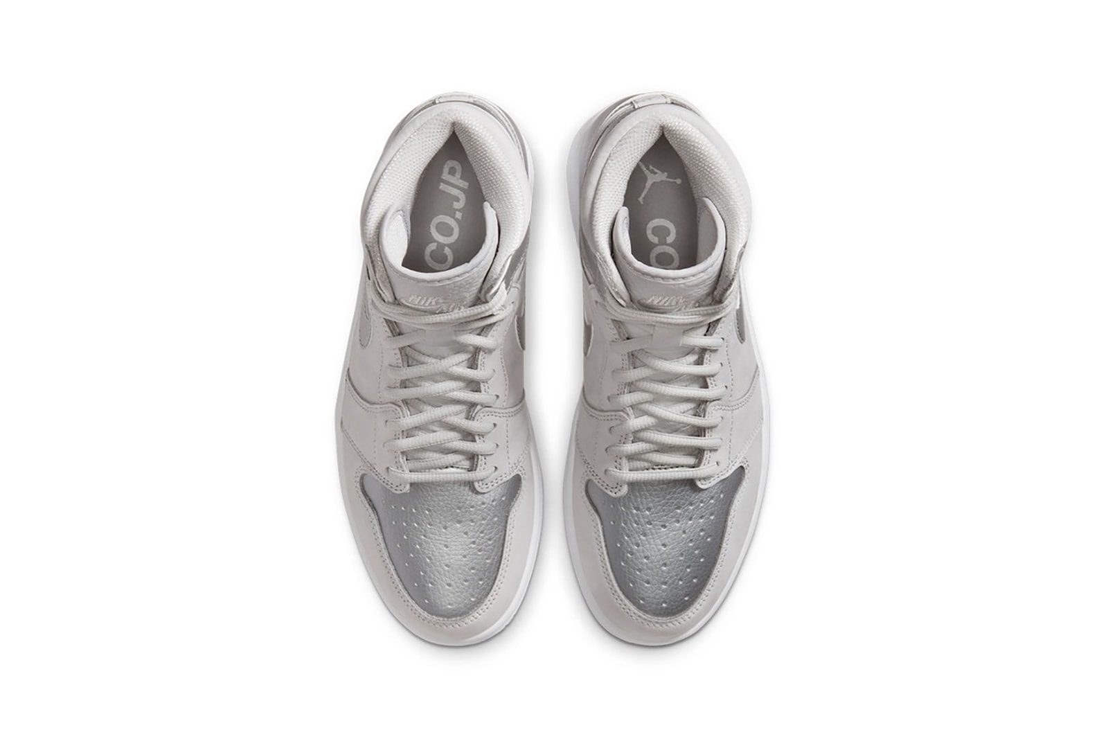 nike air jordan 1 co jp japan metallic silver sneakers colorway shoes footwear sneakerhead