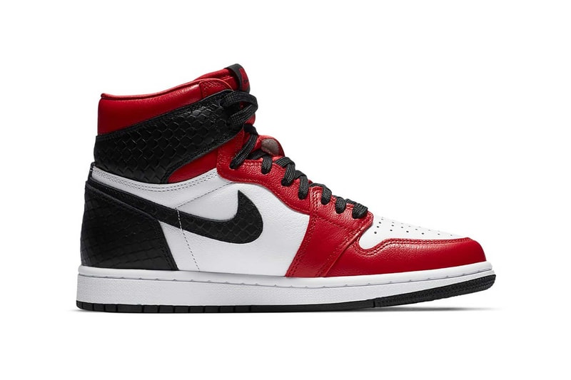 nike air jordan 1 retro high og womens sneakers black red white satin snake sneakerhead shoes footwear