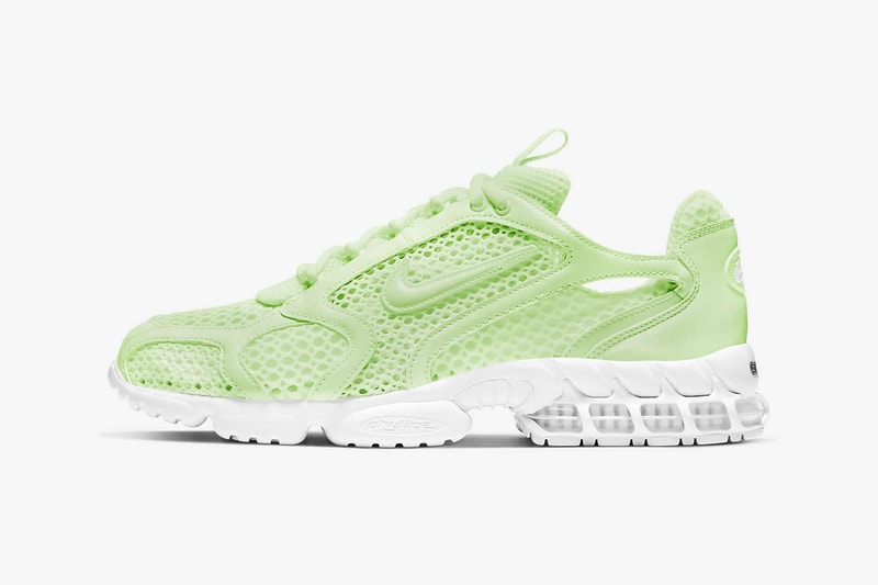 nike air zoom spiridon cage 2 barely volt bright yellow green sneakers