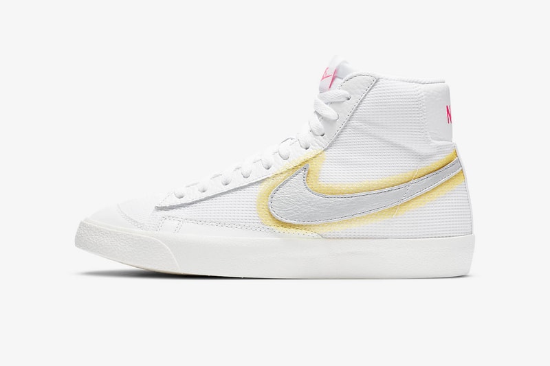 nike blazer mid vintage 77 daybreak womens sneakers white yellow pink footwear shoes sneakerhead