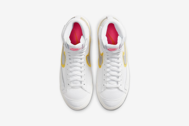 nike blazer mid vintage 77 daybreak womens sneakers white yellow pink footwear shoes sneakerhead