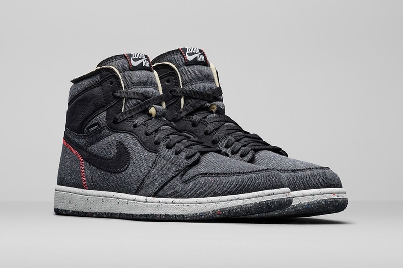nike crater collection air jordan 1 high zoom sneakers sustainable black gray shoes footwear sneakerhead