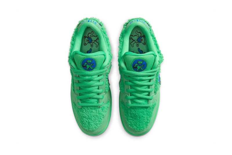 nike grateful dead collaboration sb dunk low sneakers yellow blue green-release-date
