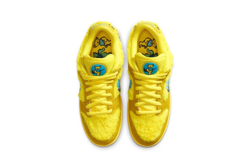 nike grateful dead collaboration sb dunk low sneakers yellow blue green-release-date