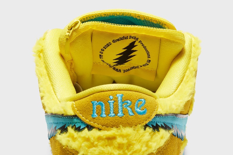 nike grateful dead collaboration sb dunk low sneakers yellow blue green-release-date