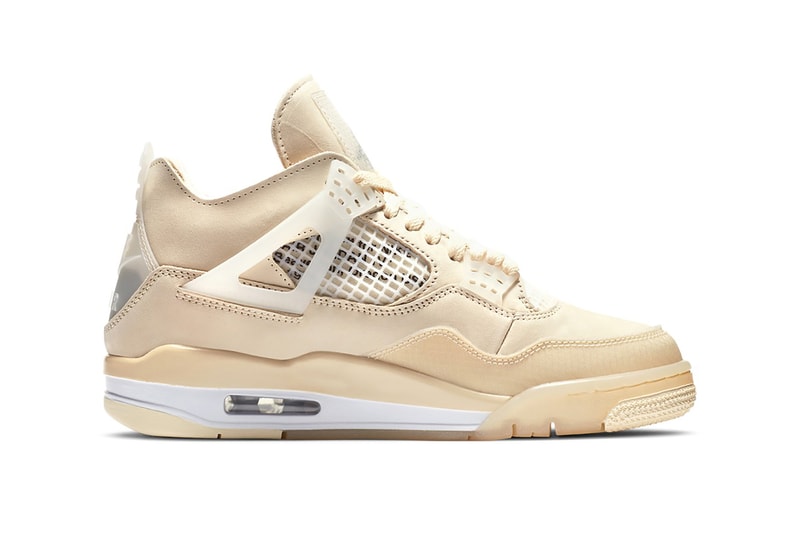 nike off white collaboration air jordan 4 sail womens exclusive sneaker cream virgil abloh footwear shoes sneakerhead