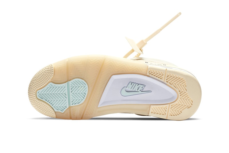 nike off white collaboration air jordan 4 sail womens exclusive sneaker cream virgil abloh footwear shoes sneakerhead