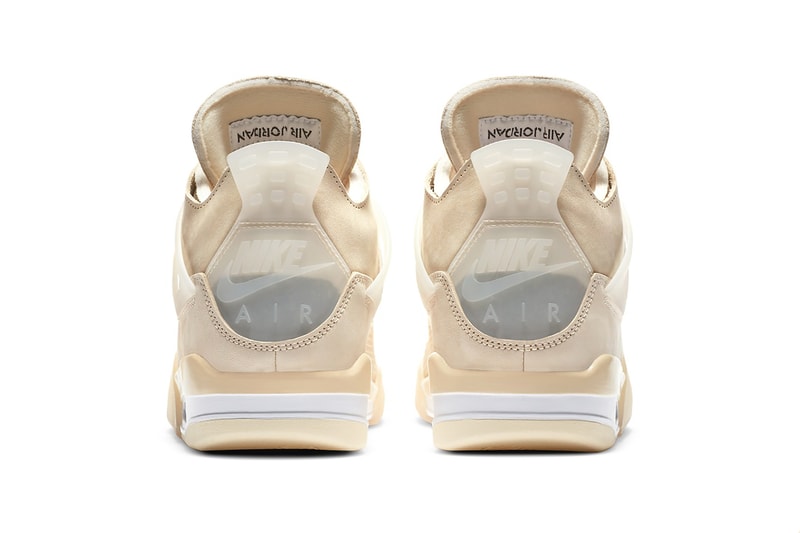 nike off white collaboration air jordan 4 sail womens exclusive sneaker cream virgil abloh footwear shoes sneakerhead