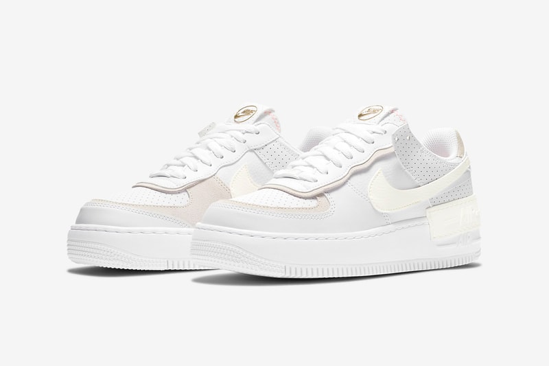 nike sportswear pastel collection womens sneakers air force 1 shadow bodysuit french terry shorts pink green white sneakerhead footwear