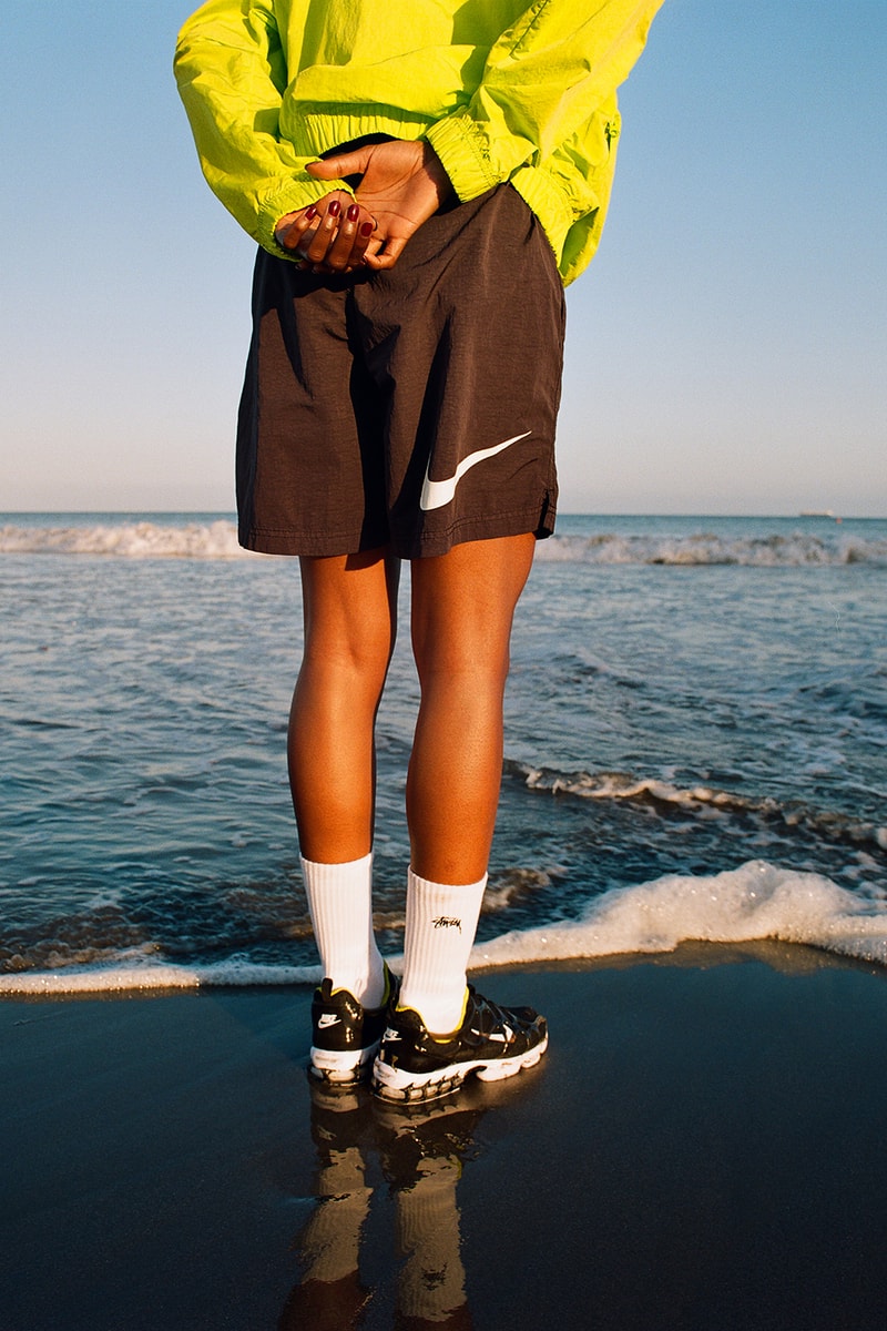nike stussy collaboration air zoom kukini sneakers black white red neon green shoes footwear sneakerhead