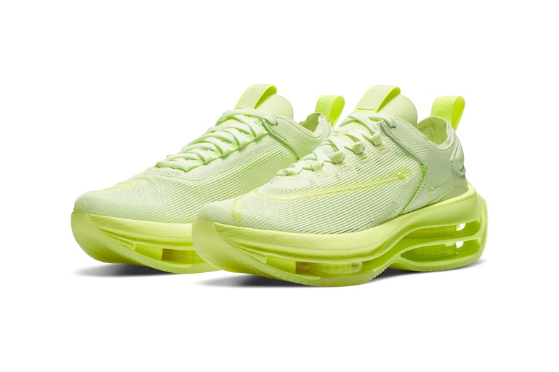 nike air zoom double stacked womens sneakers barely volt neon yellow black release price