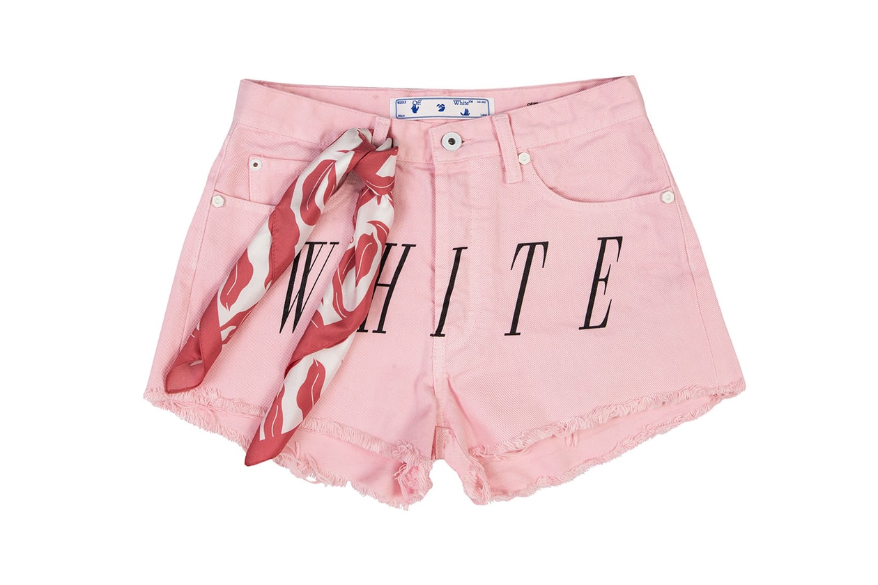 off white virgil abloh paragon singapore exclusive collection t shirts saffiano leather bag shorts pink 